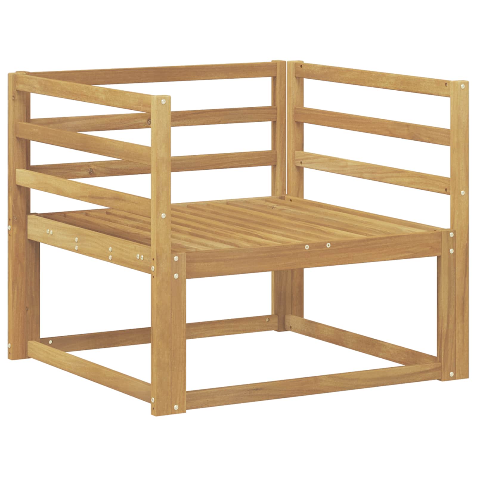 Outdoor Mittelsofa Massivholz Akazie Weiß
