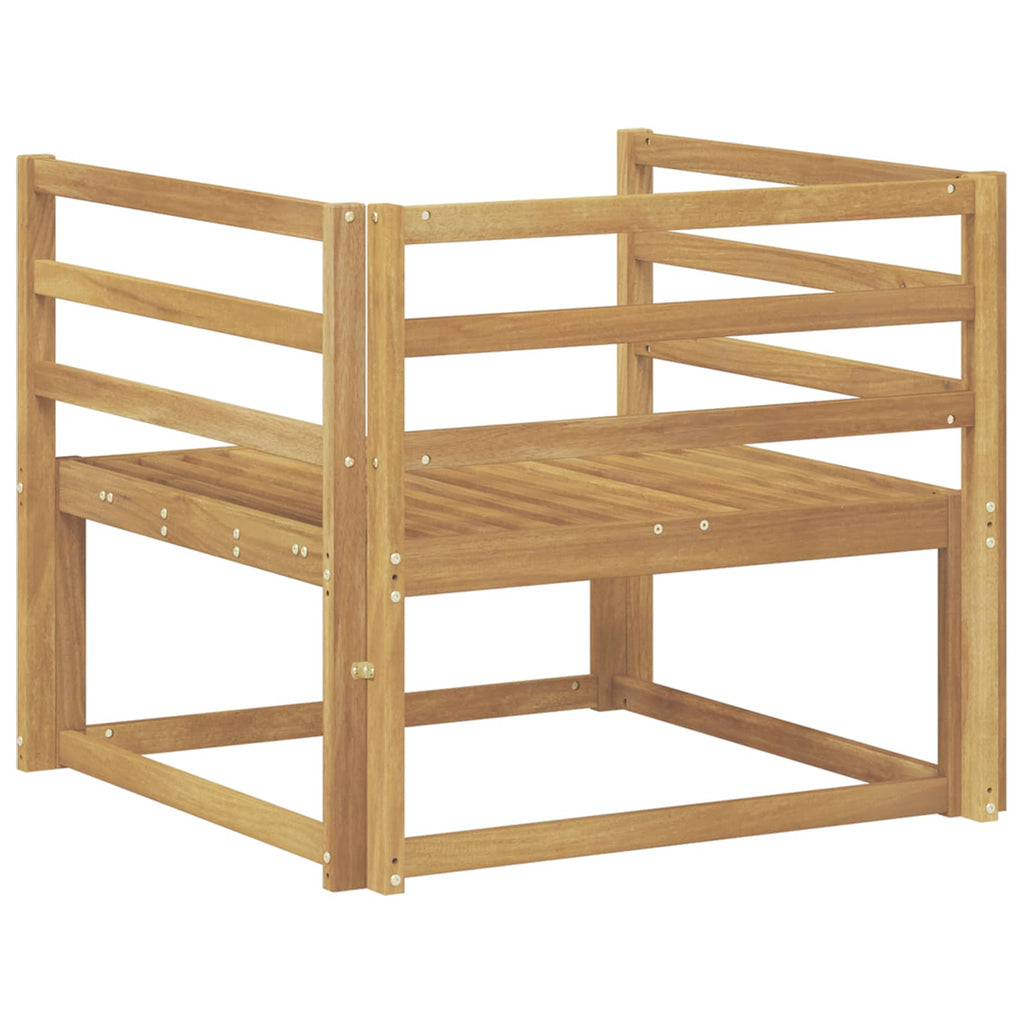 Outdoor Mittelsofa Massivholz Akazie Weiß