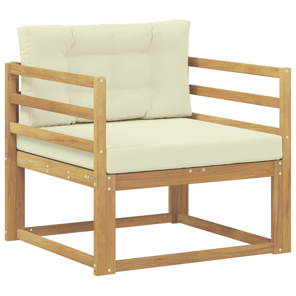 Outdoor Mittelsofa Polyester Weiß