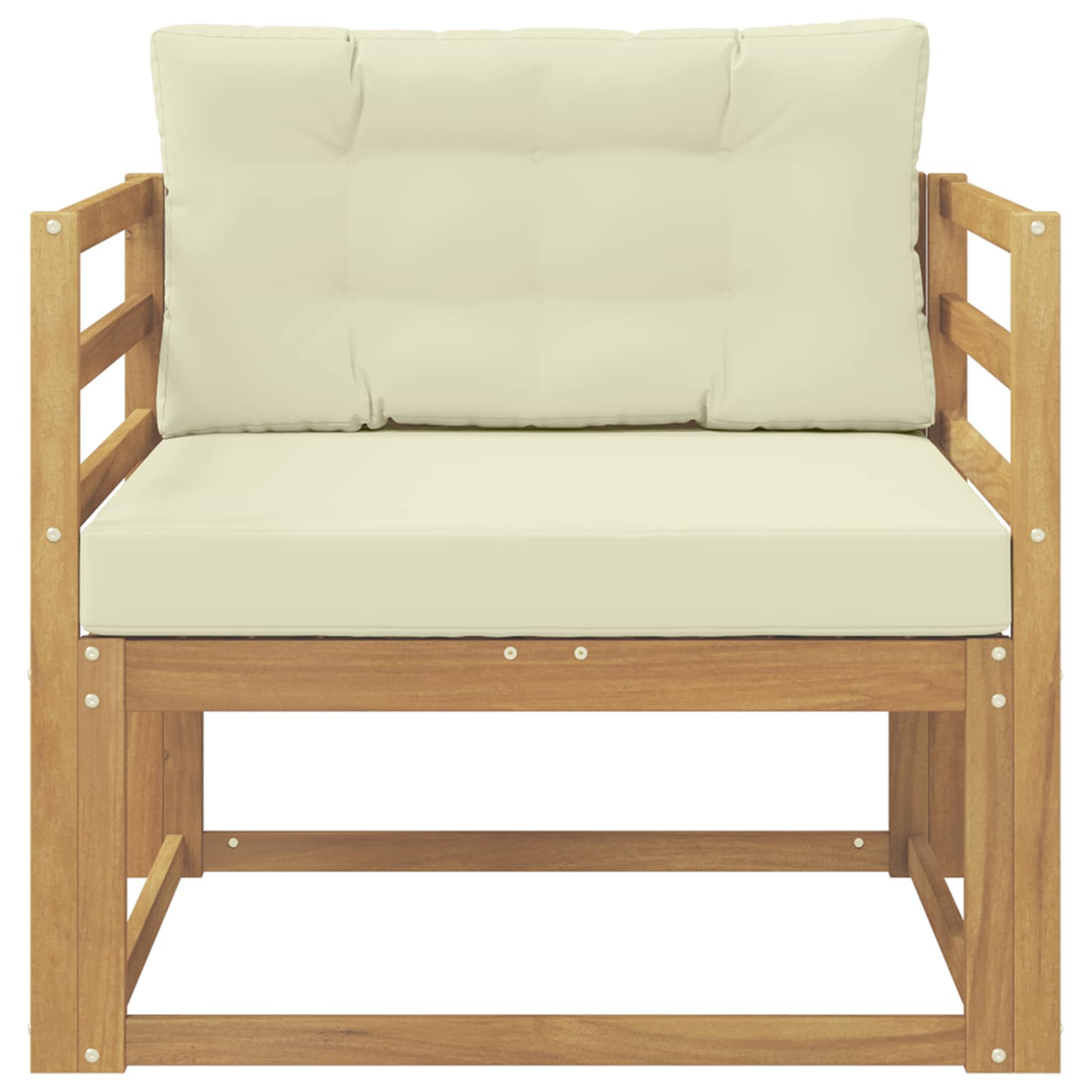 Outdoor Mittelsofa Polyester Weiß