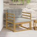 Outdoor Mittelsofa Polyester Weiß
