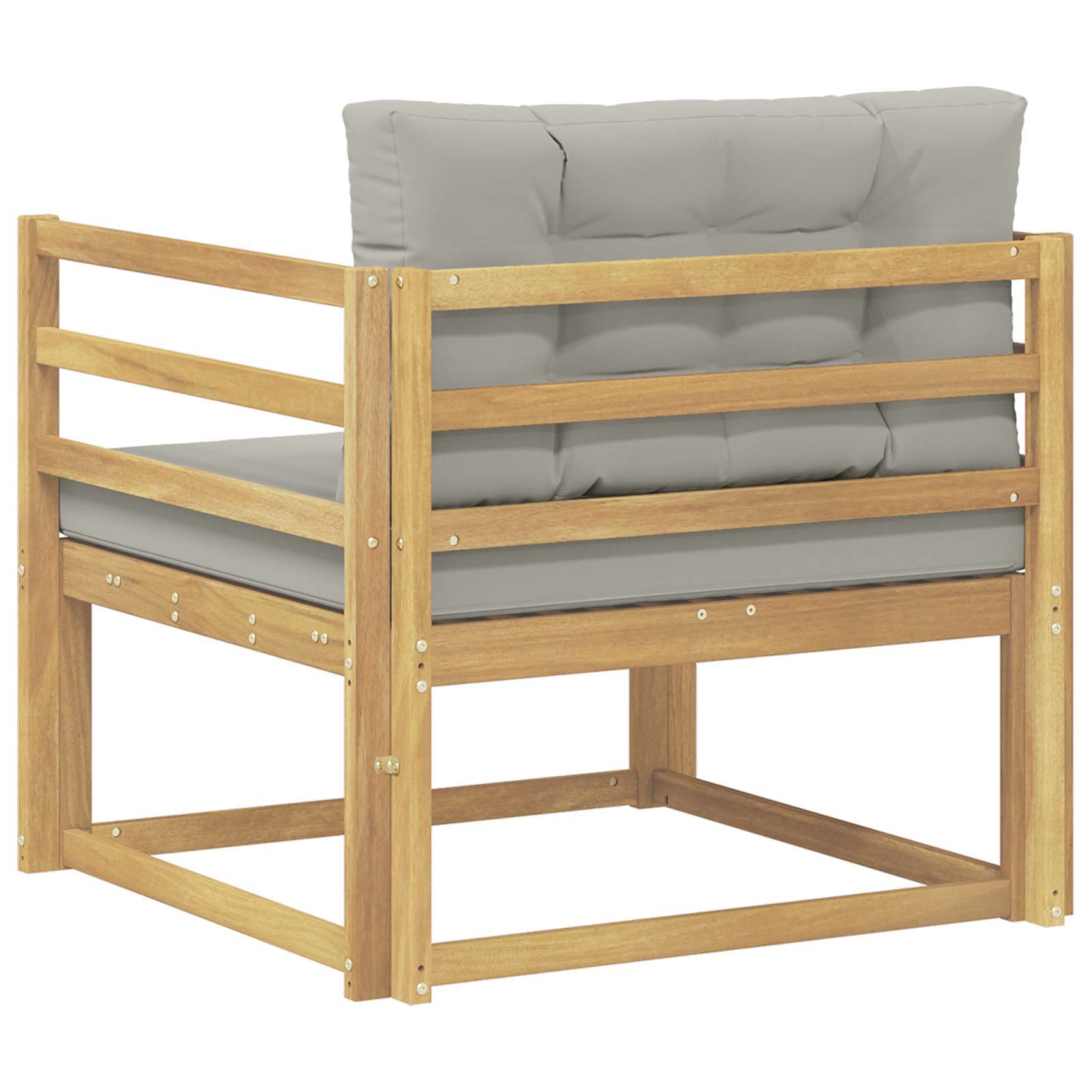 Outdoor Mittelsofa Polyester Weiß
