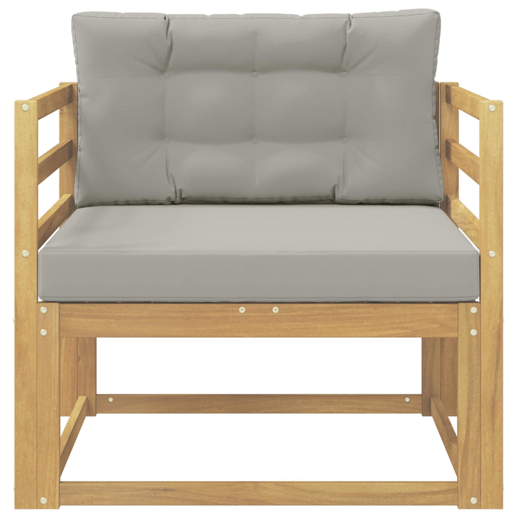 Outdoor Mittelsofa Polyester Weiß
