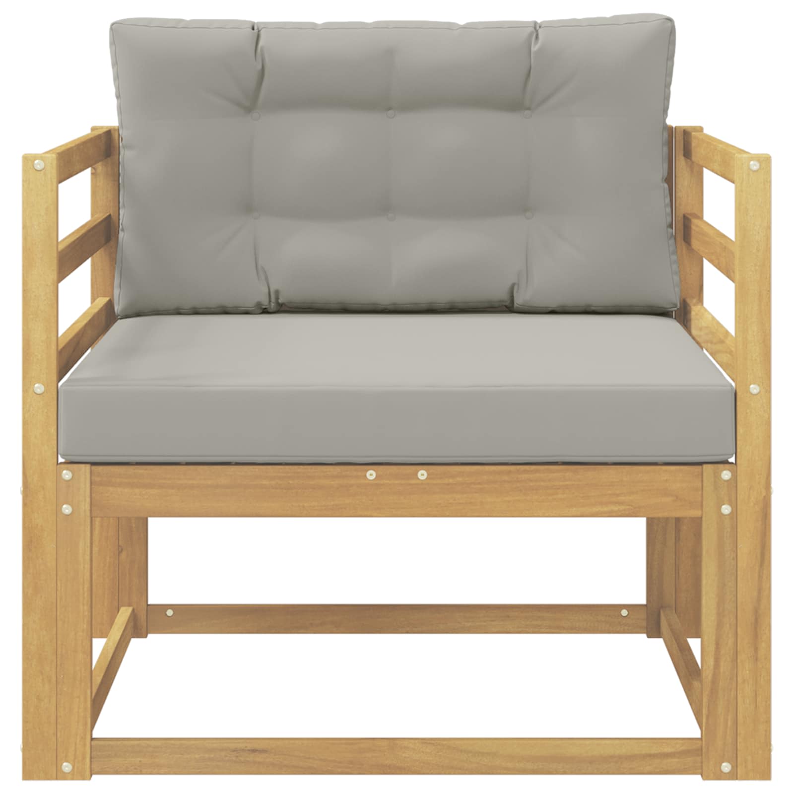 Outdoor Mittelsofa Polyester Weiß