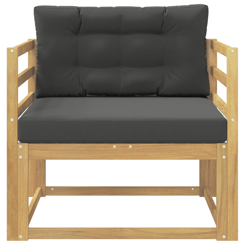 Outdoor Mittelsofa Polyester Weiß