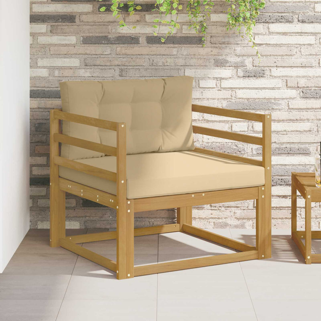 Outdoor Mittelsofa Polyester Weiß