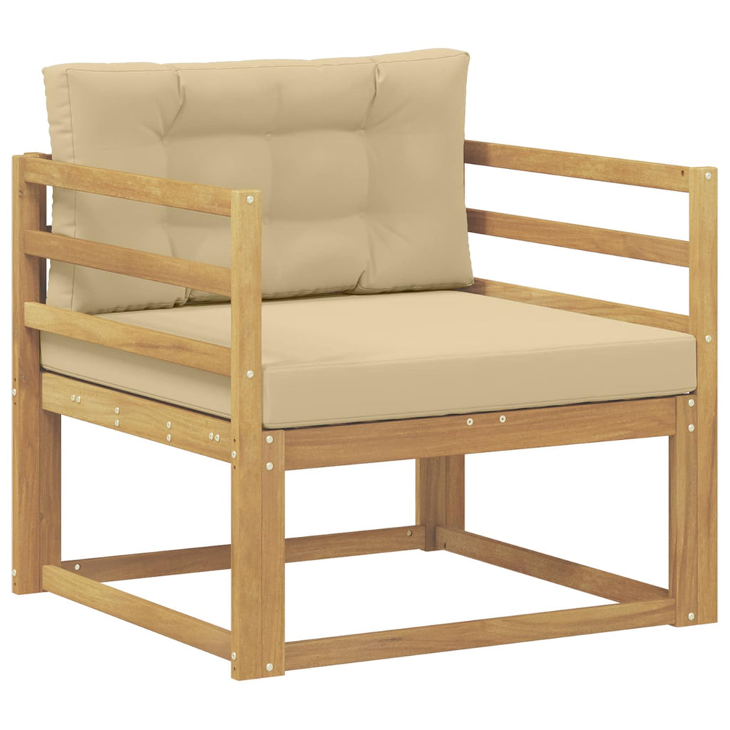 Outdoor Mittelsofa Polyester Weiß