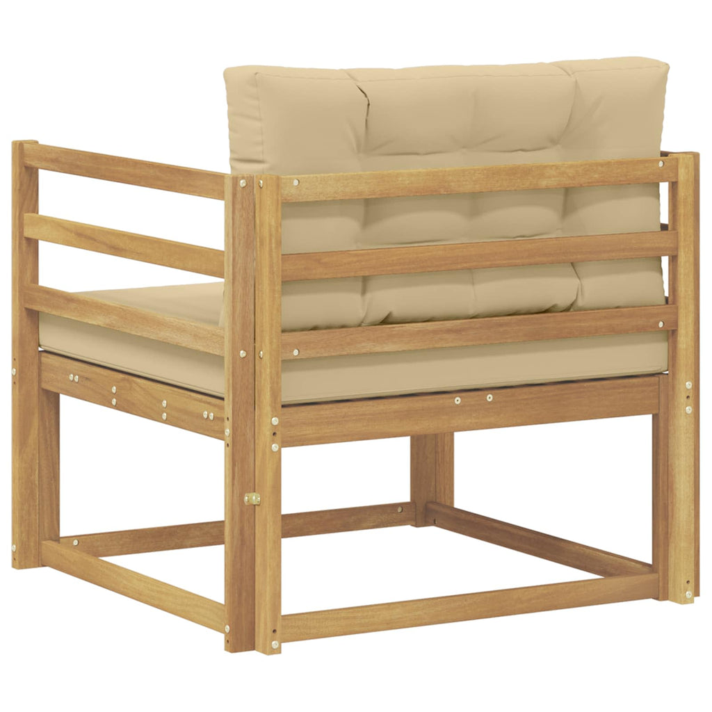Outdoor Mittelsofa Polyester Weiß
