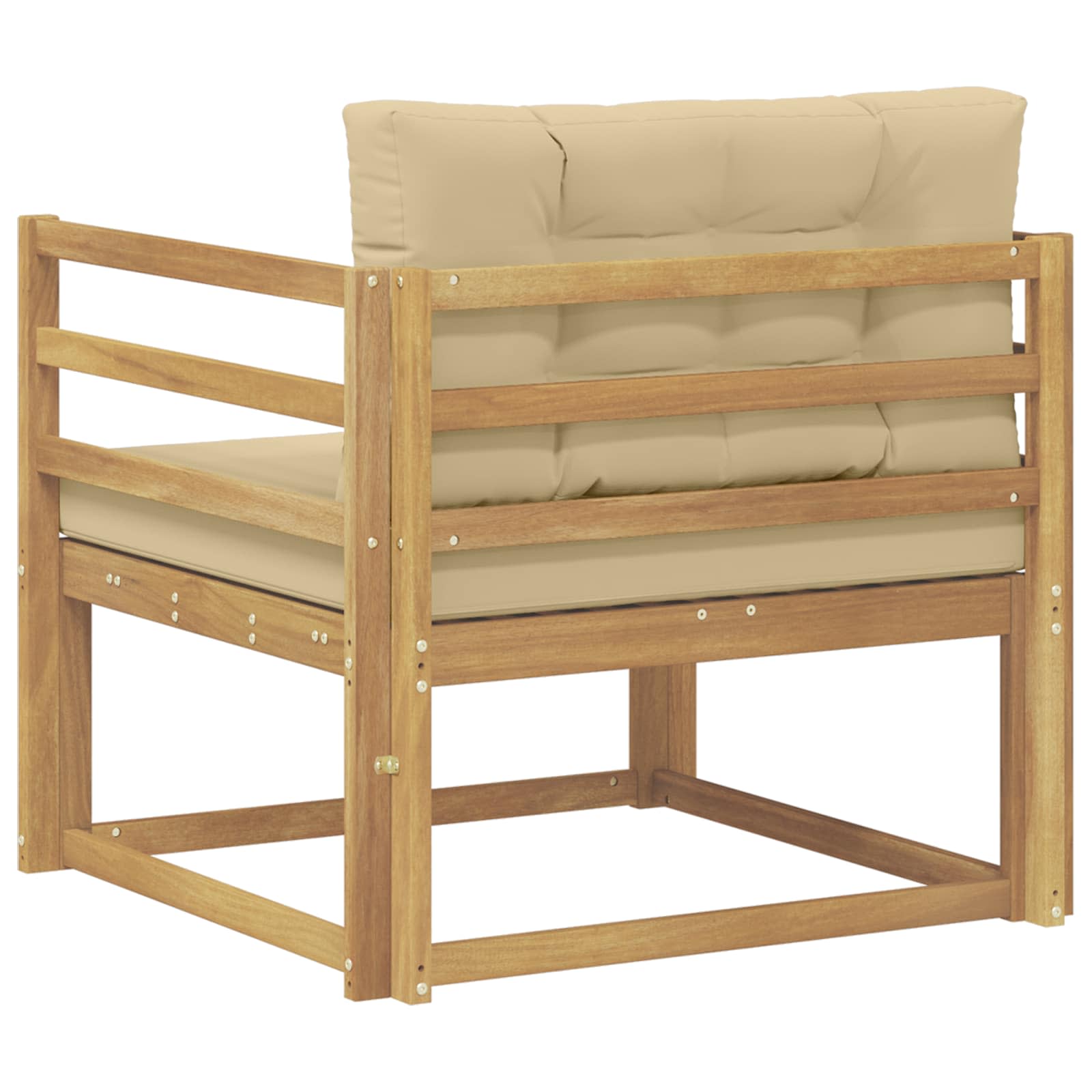 Outdoor Mittelsofa Polyester Weiß