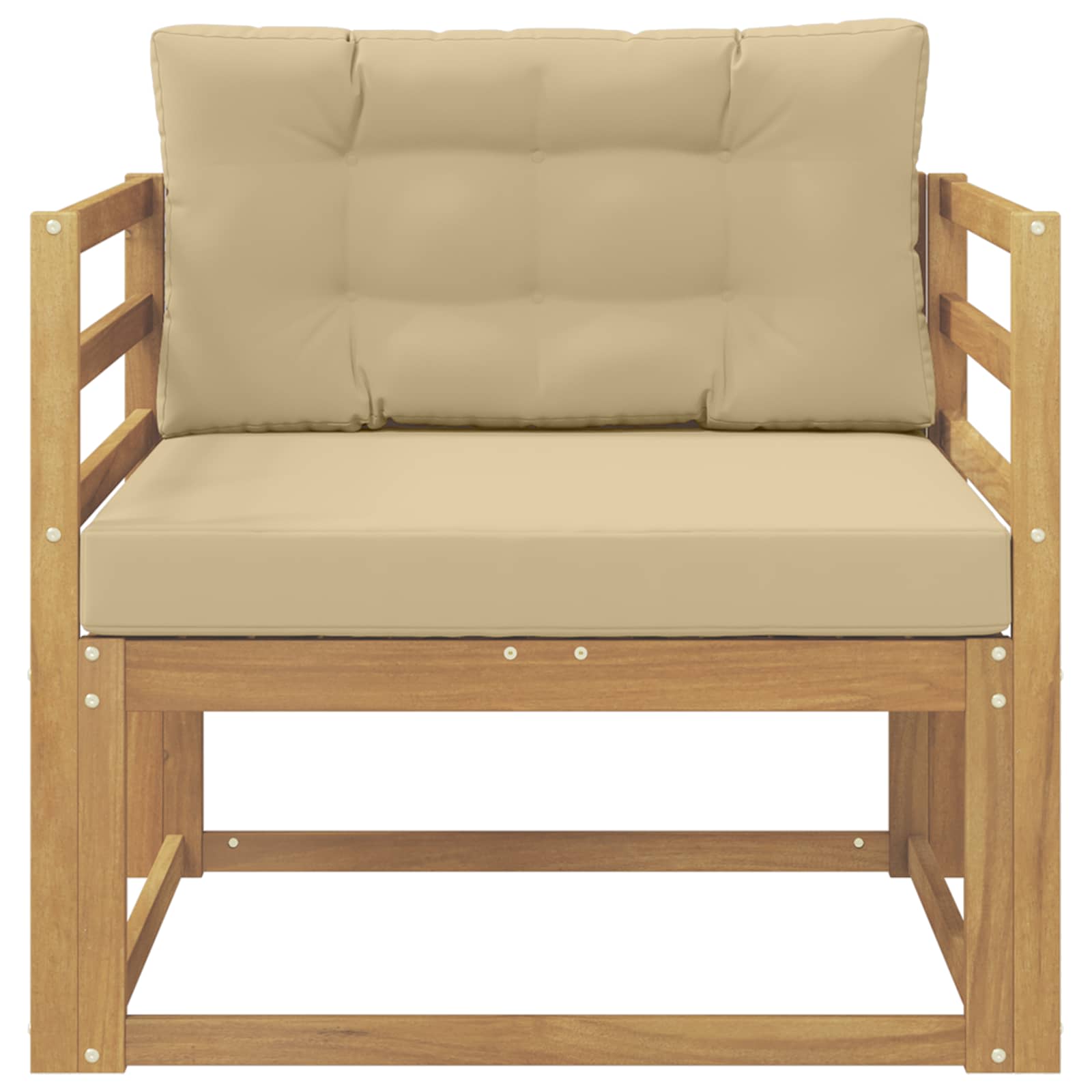 Outdoor Mittelsofa Polyester Weiß