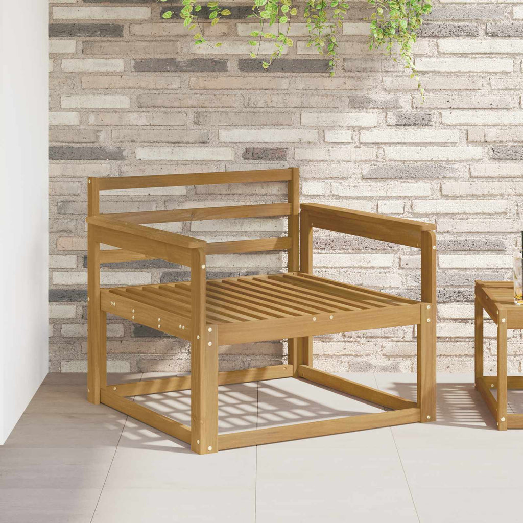 Outdoor Mittelsofa Massivholz Akazie Weiß
