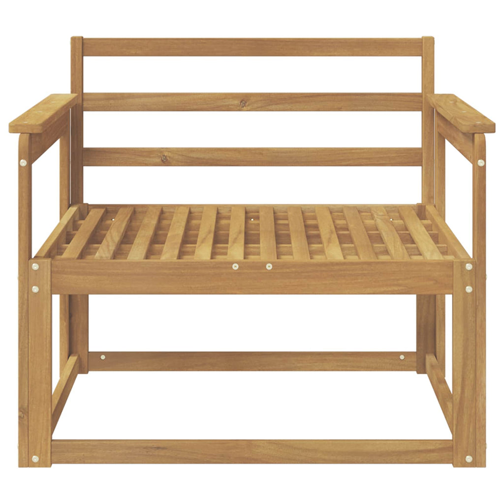 Outdoor Mittelsofa Massivholz Akazie Weiß