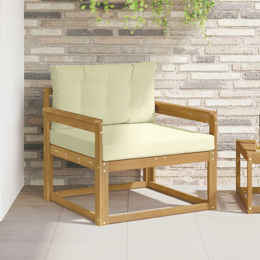 Outdoor Mittelsofa Polyester Weiß