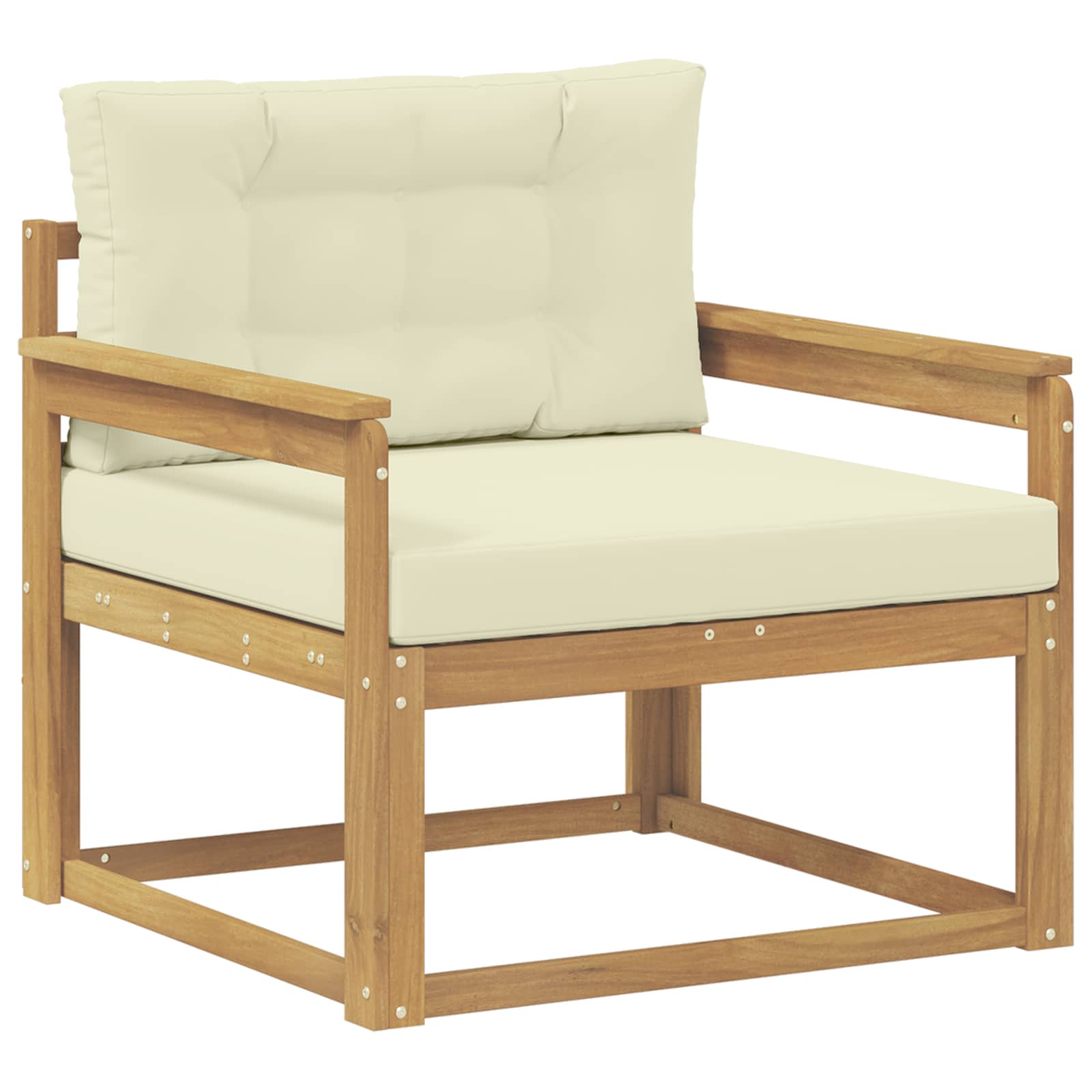 Outdoor Mittelsofa Polyester Weiß