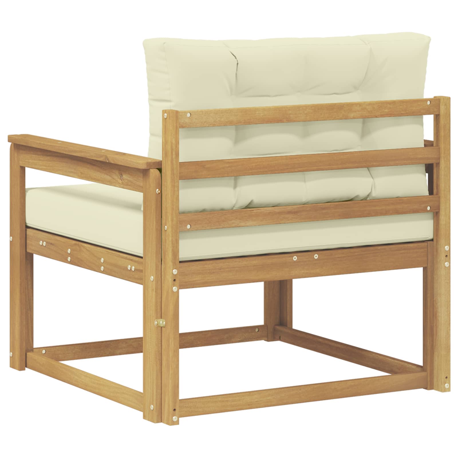 Outdoor Mittelsofa Polyester Weiß