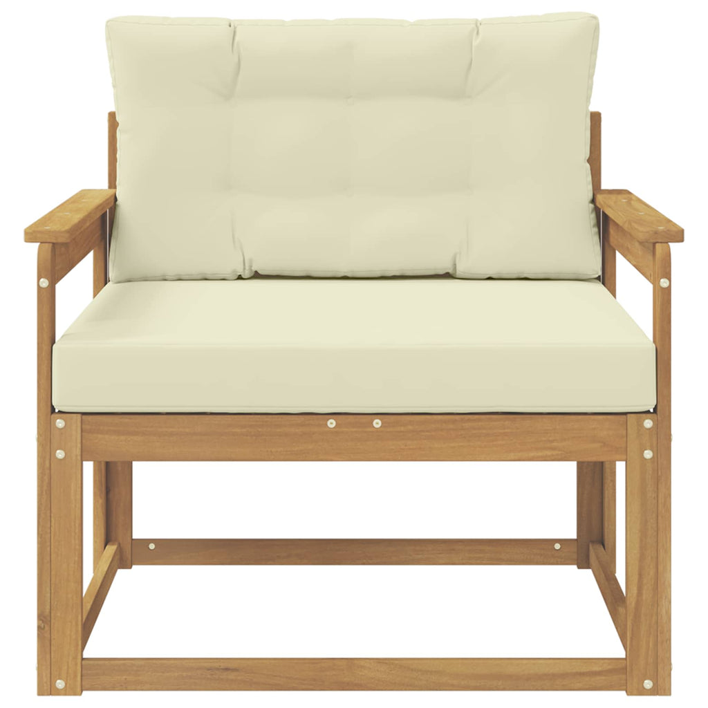 Outdoor Mittelsofa Polyester Weiß