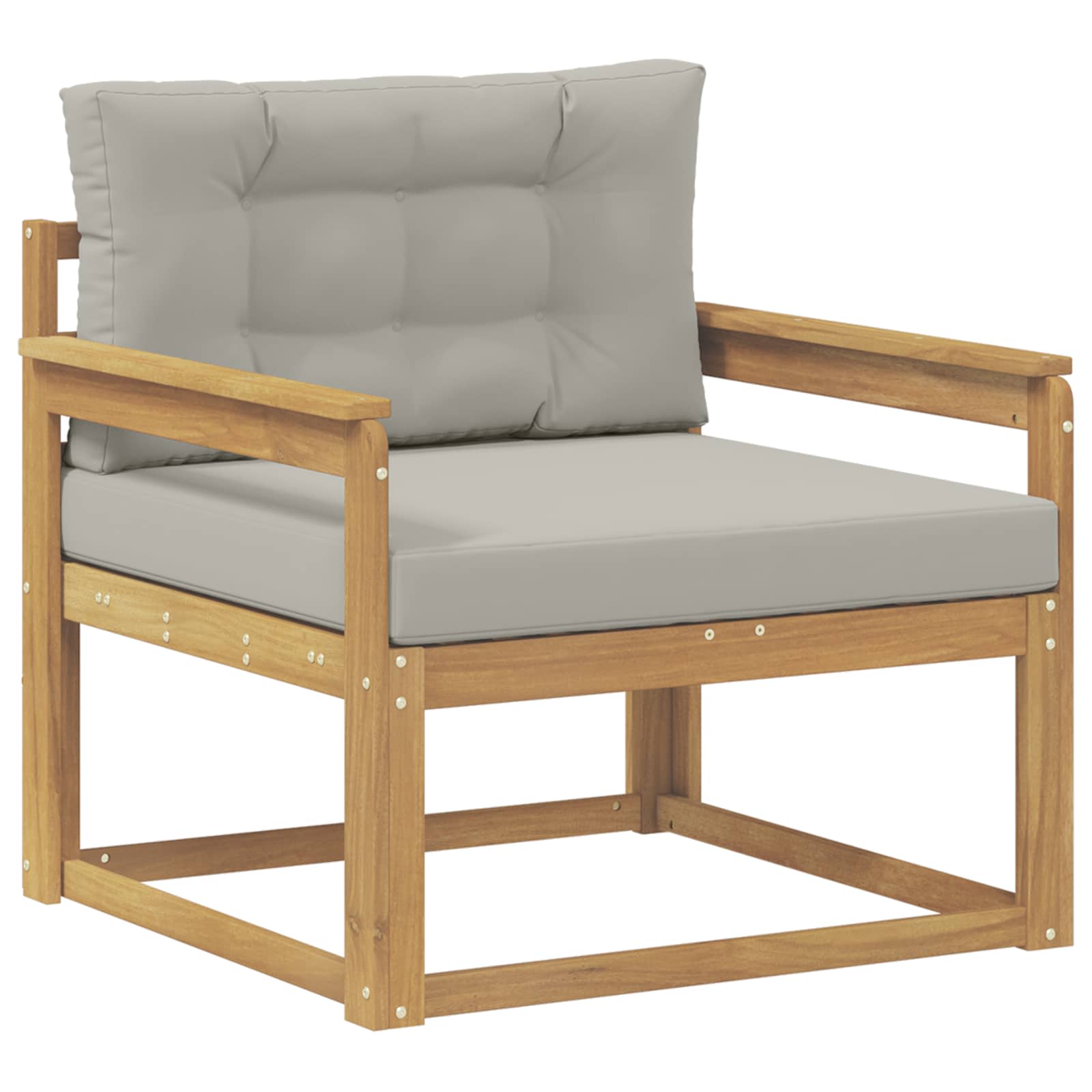 Outdoor Mittelsofa Polyester Weiß