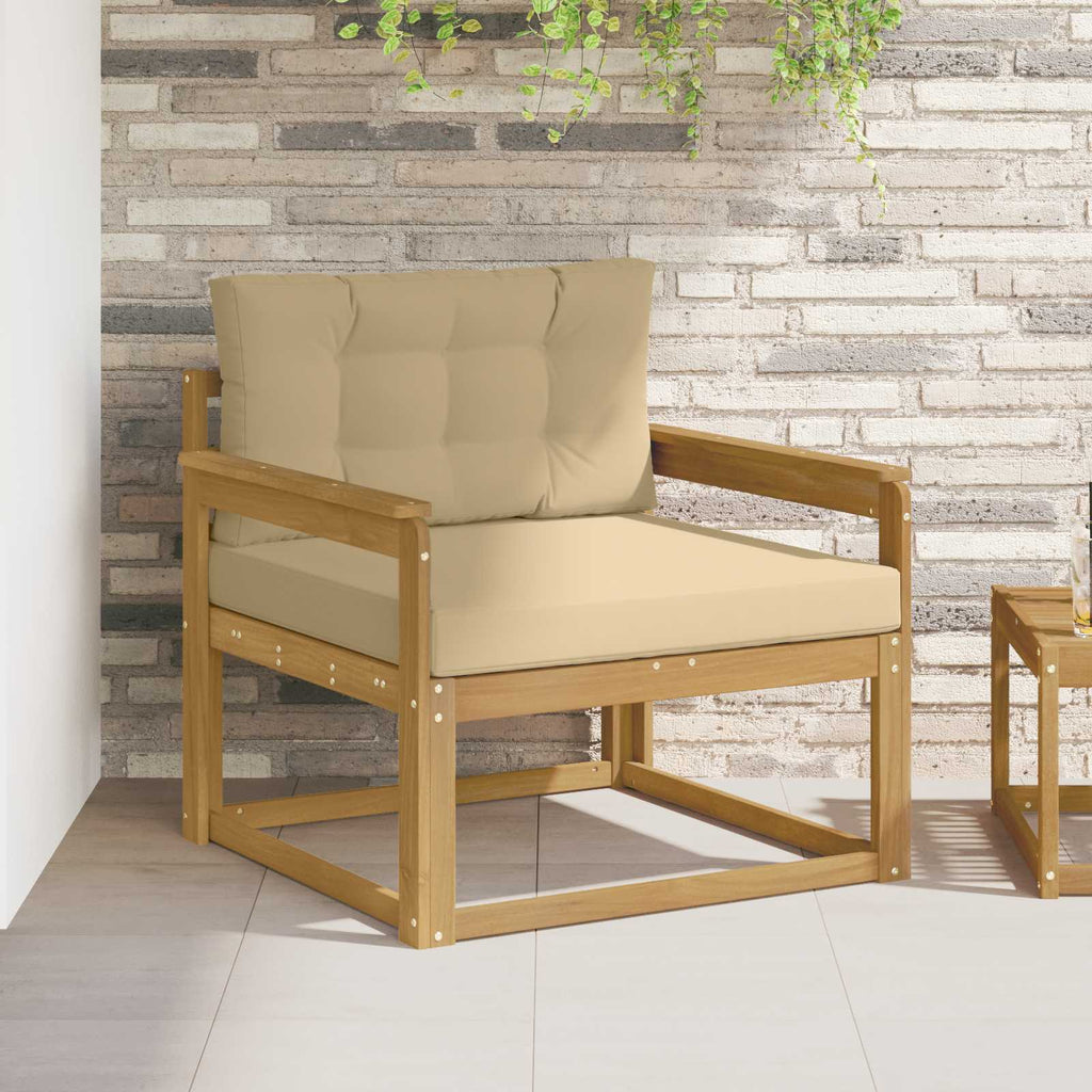 Outdoor Mittelsofa Polyester Weiß