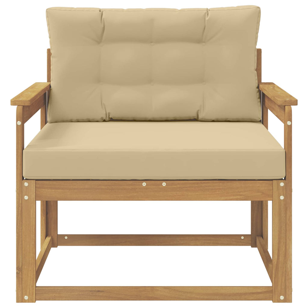 Outdoor Mittelsofa Polyester Weiß