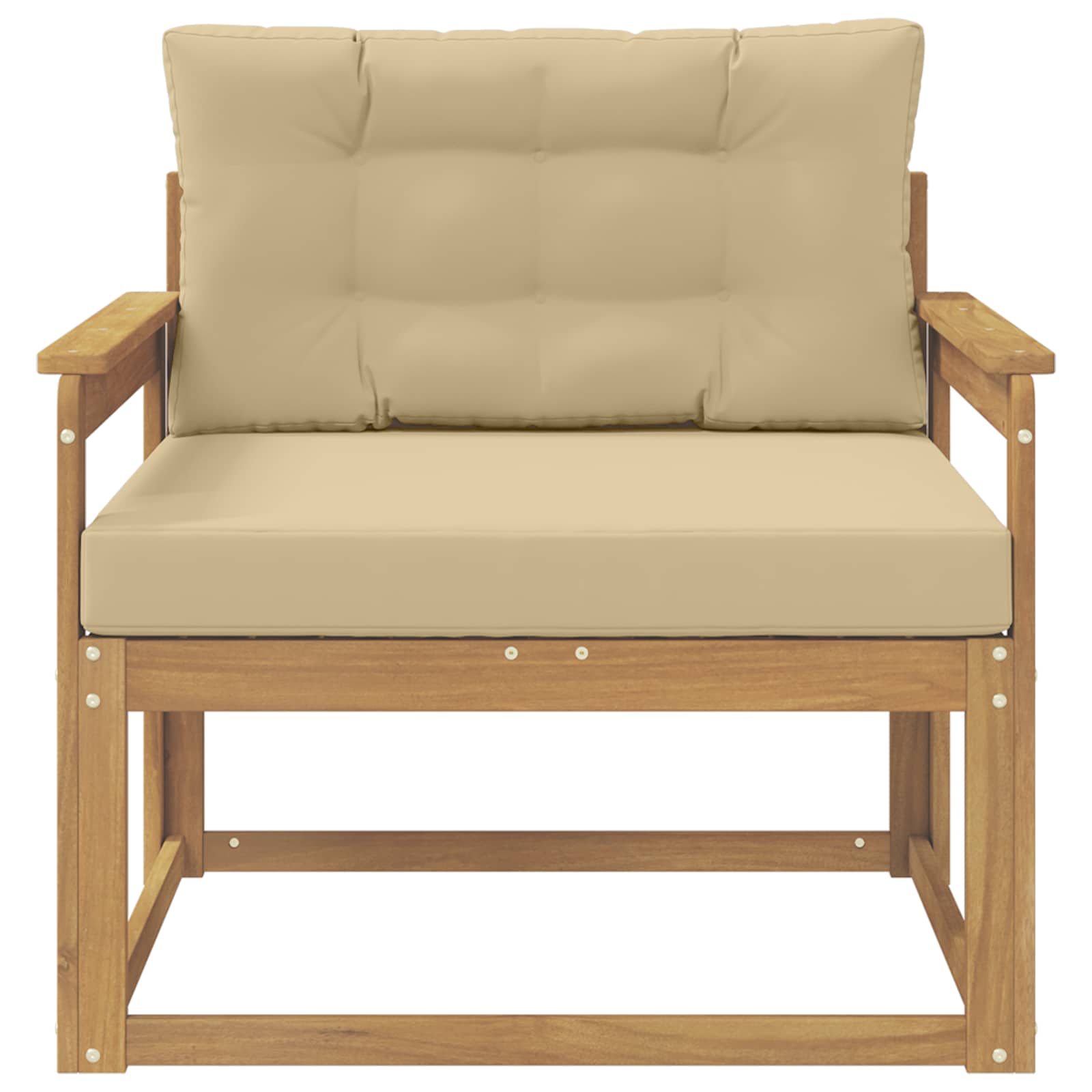 Outdoor Mittelsofa Polyester Weiß