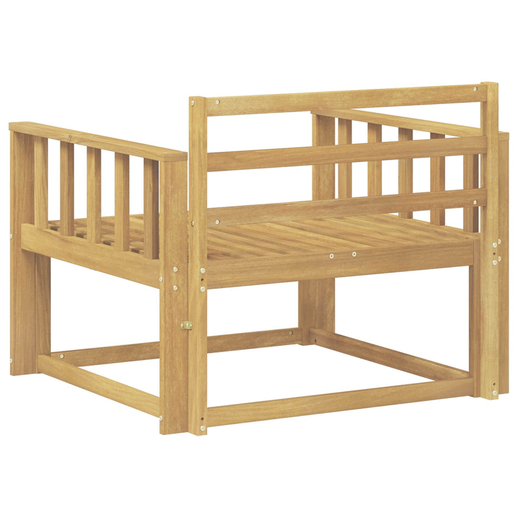 Outdoor Mittelsofa Massivholz Akazie Weiß