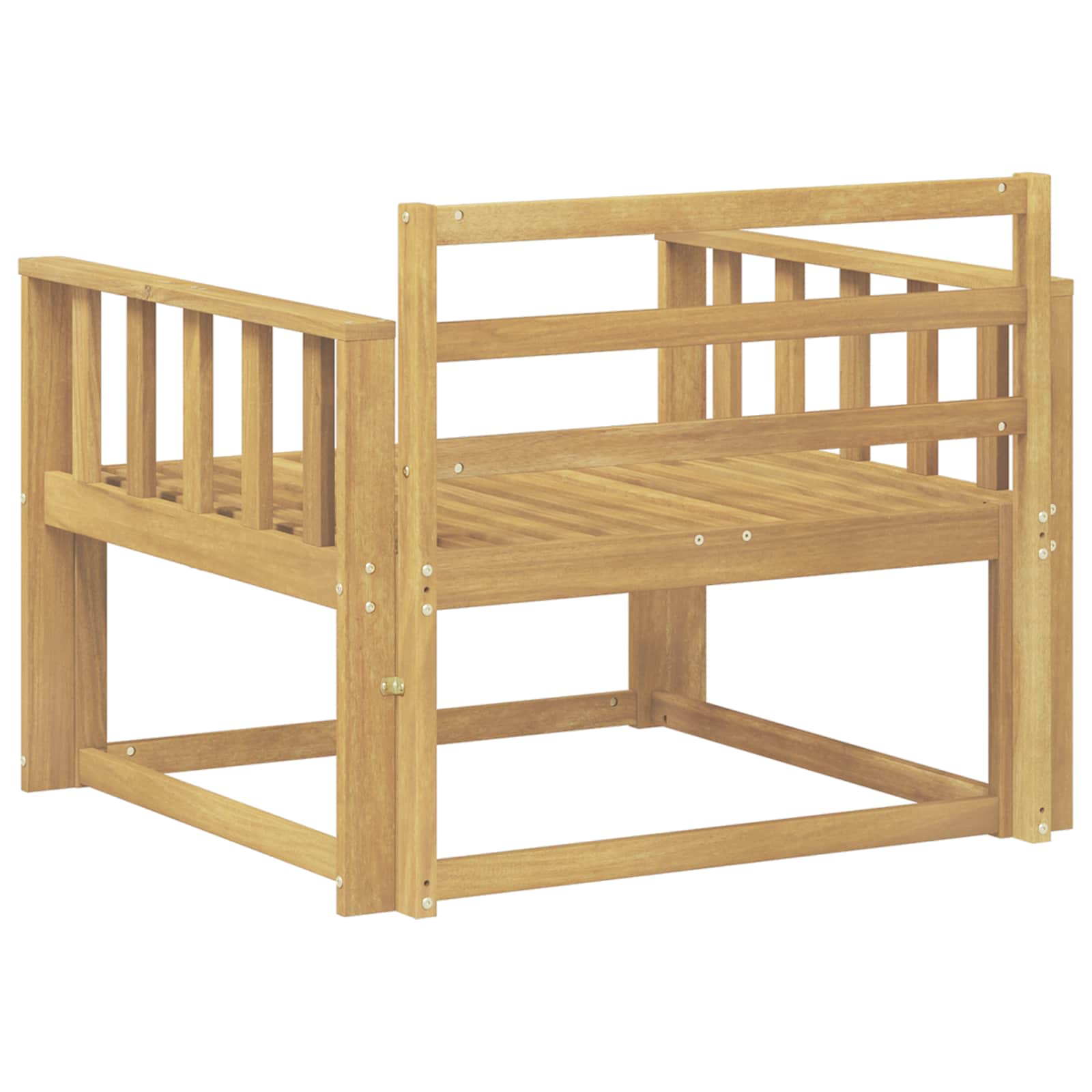 Outdoor Mittelsofa Massivholz Akazie Weiß
