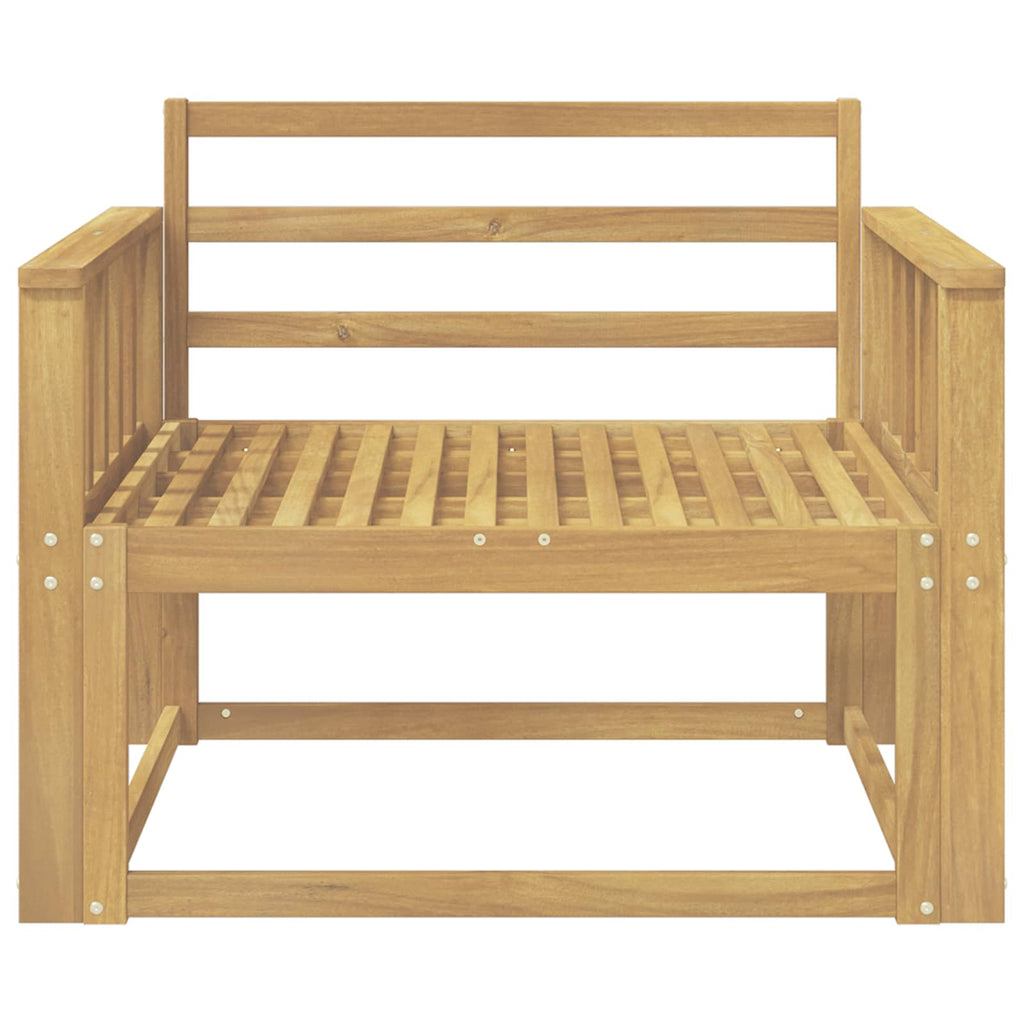 Outdoor Mittelsofa Massivholz Akazie Weiß