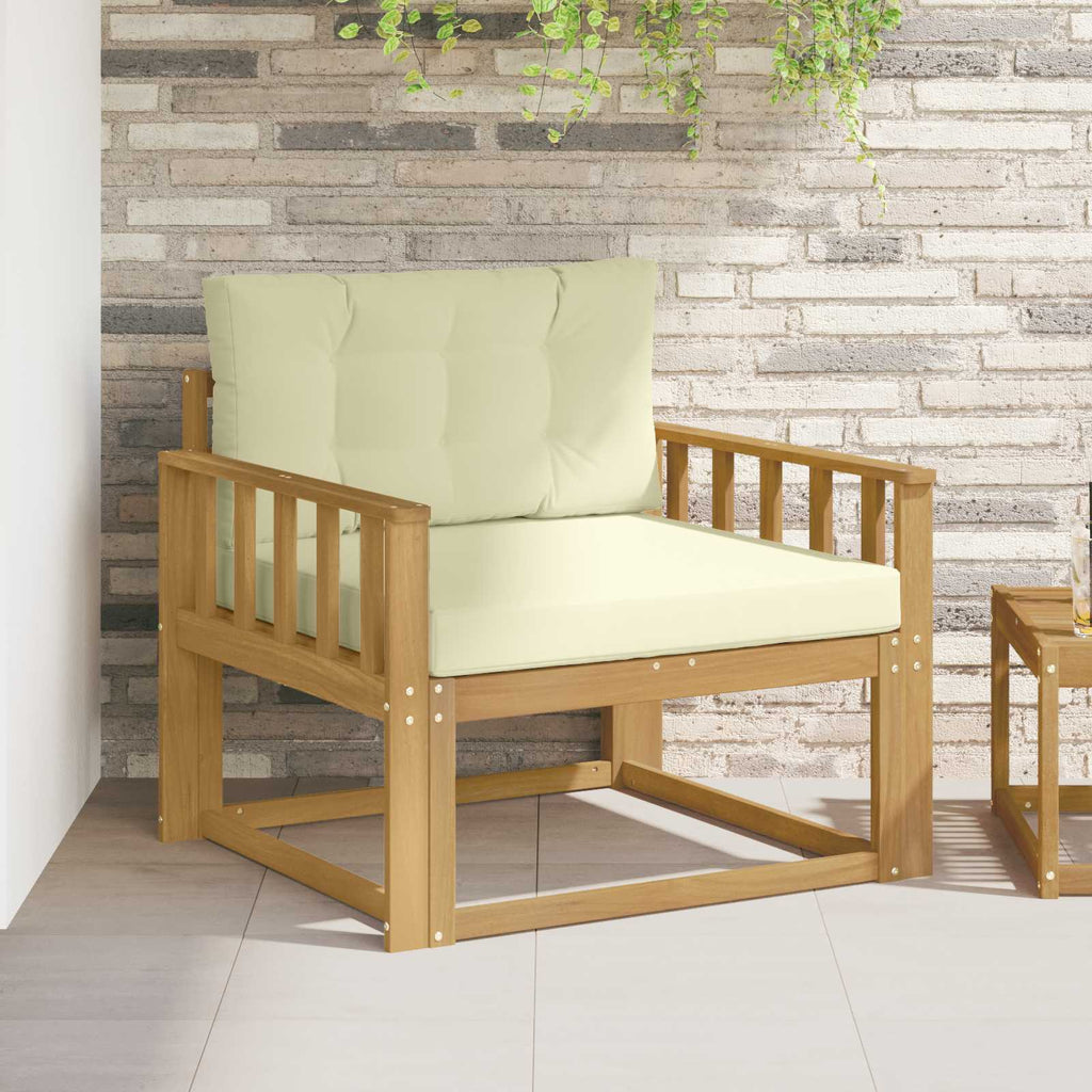 Outdoor Mittelsofa Polyester Weiß