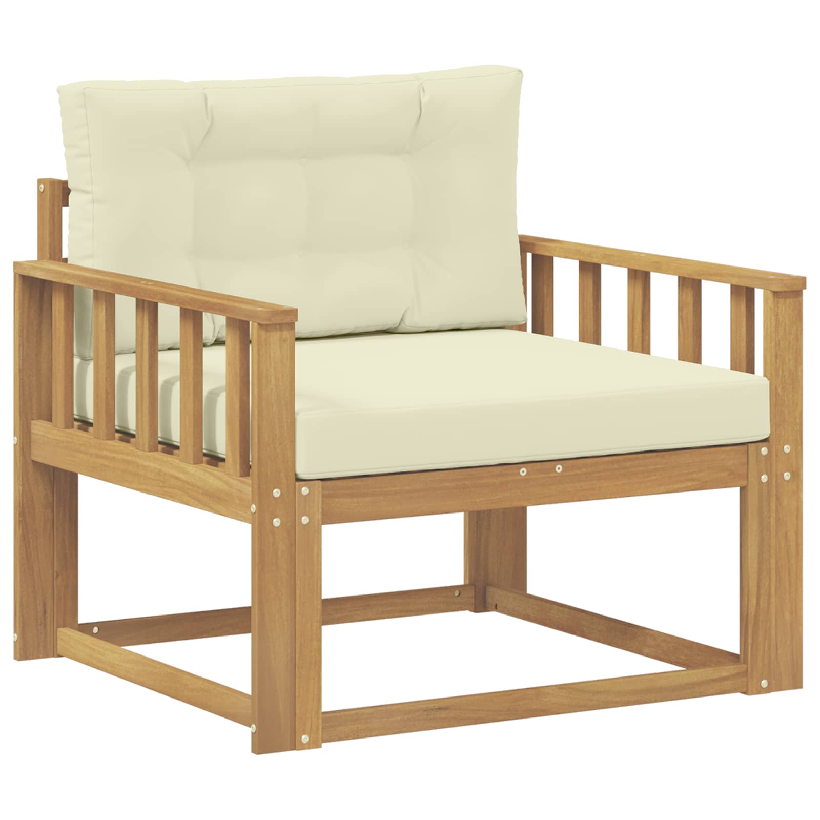 Outdoor Mittelsofa Polyester Weiß