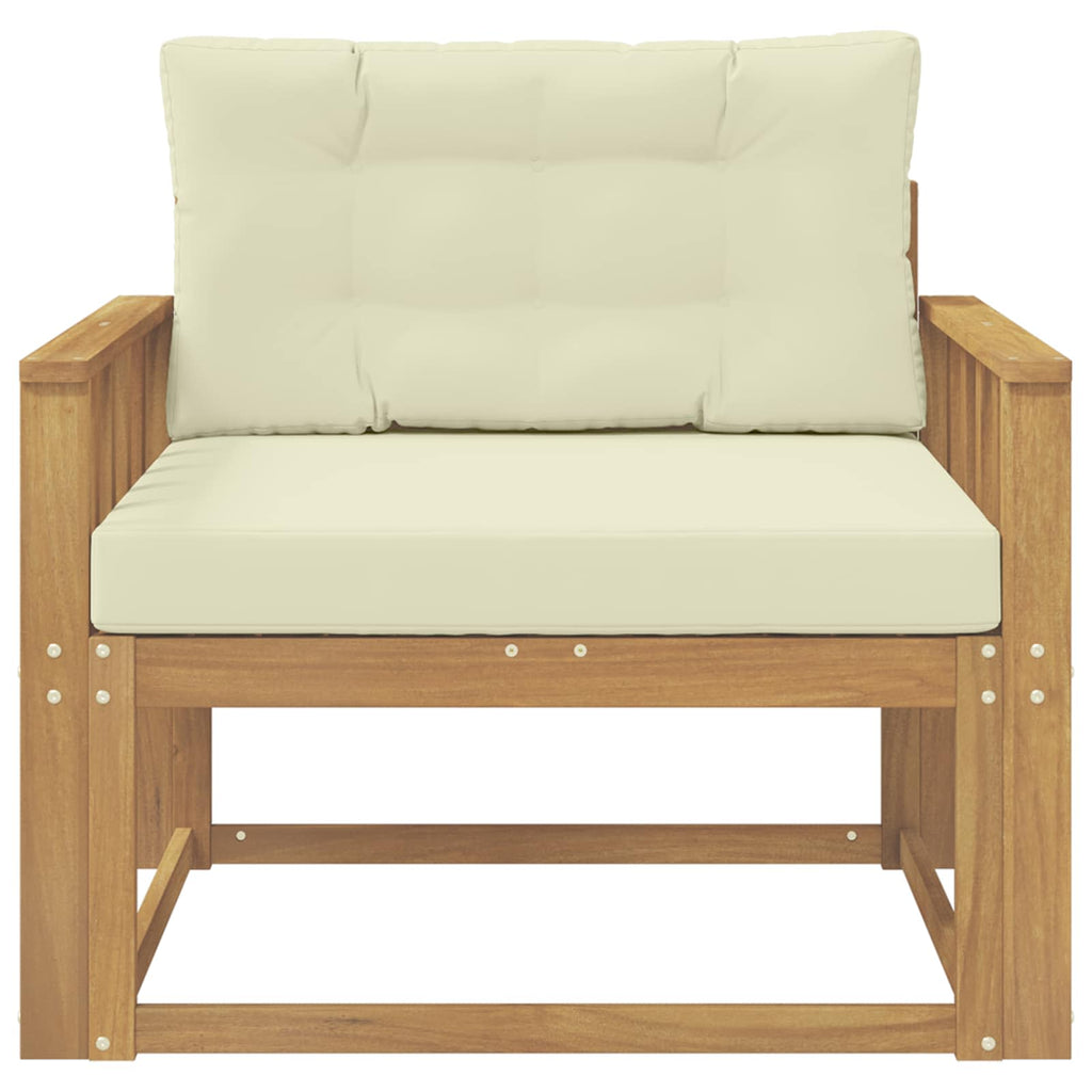 Outdoor Mittelsofa Polyester Weiß
