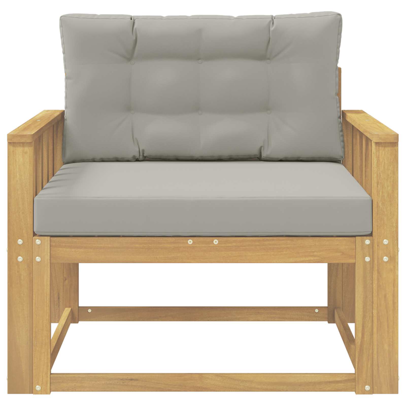 Outdoor Mittelsofa Polyester Weiß