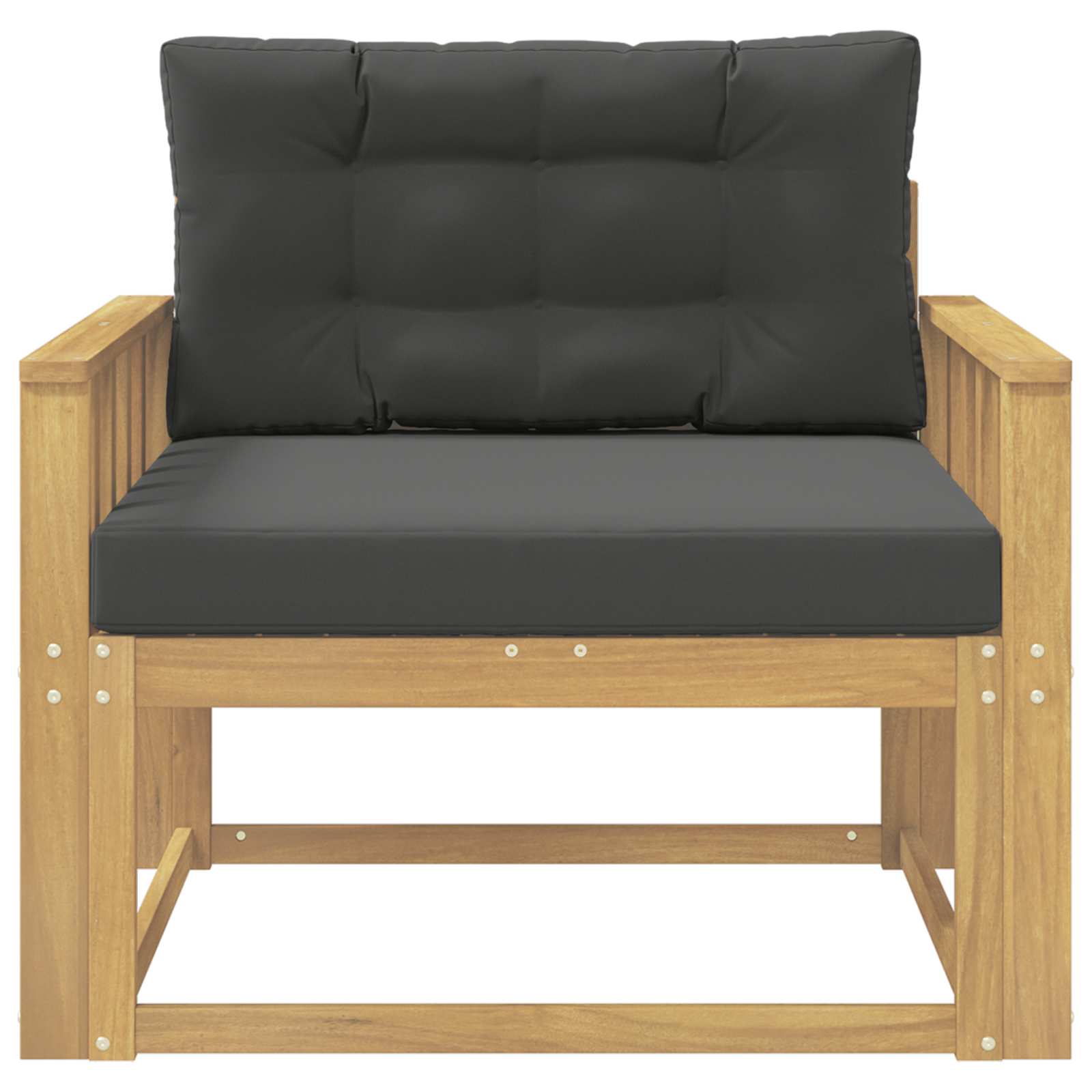 Outdoor Mittelsofa Polyester Weiß