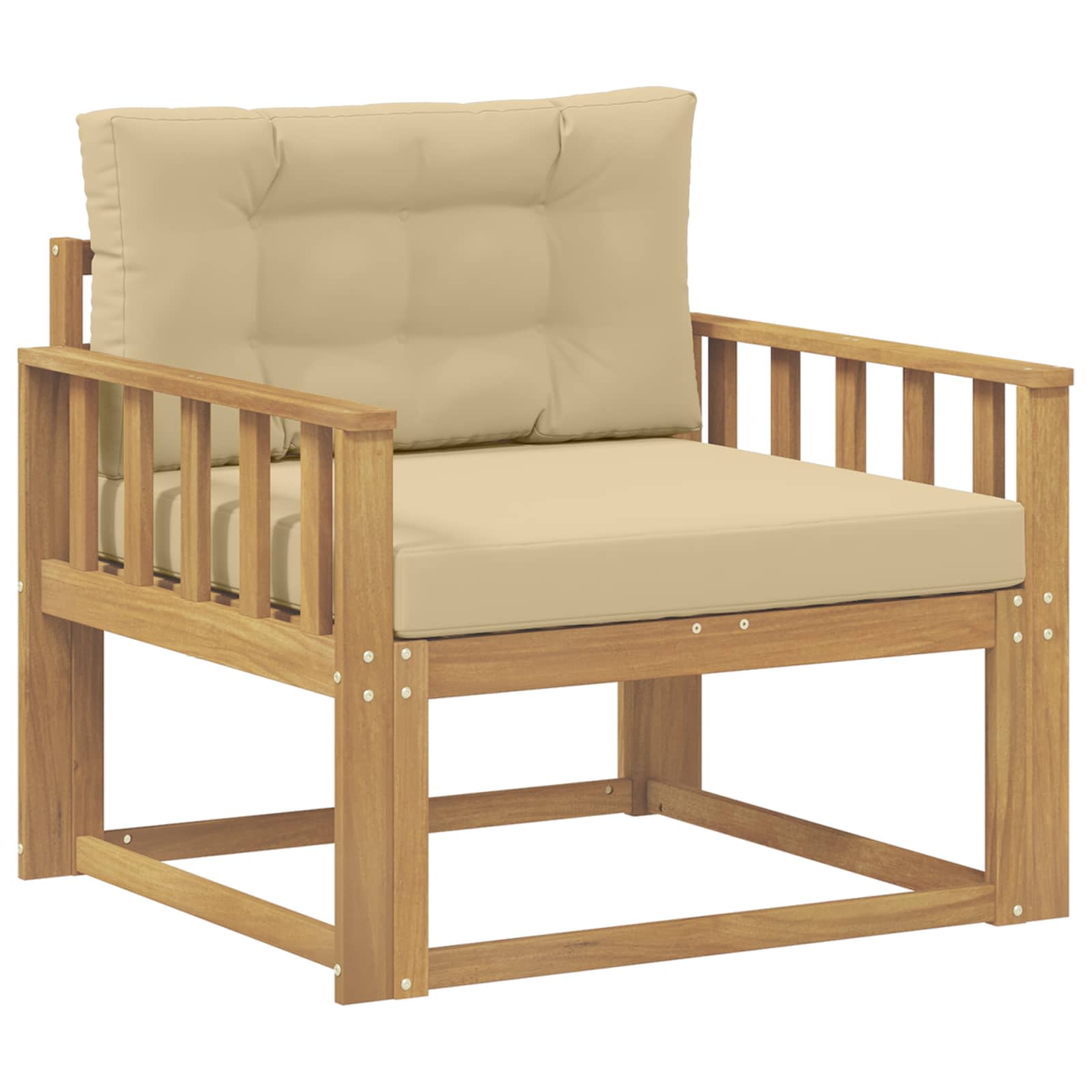 Outdoor Mittelsofa Polyester Weiß