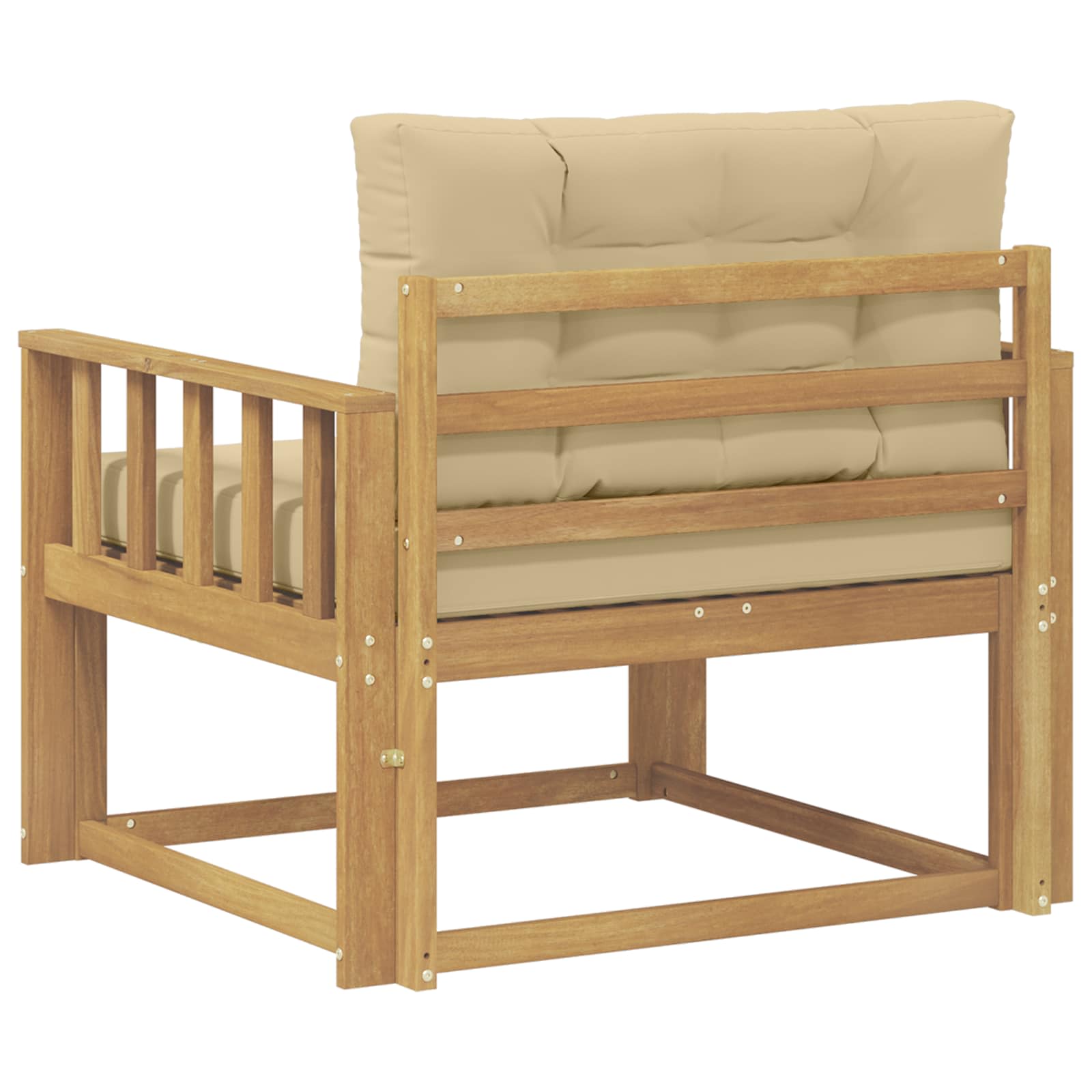 Outdoor Mittelsofa Polyester Weiß