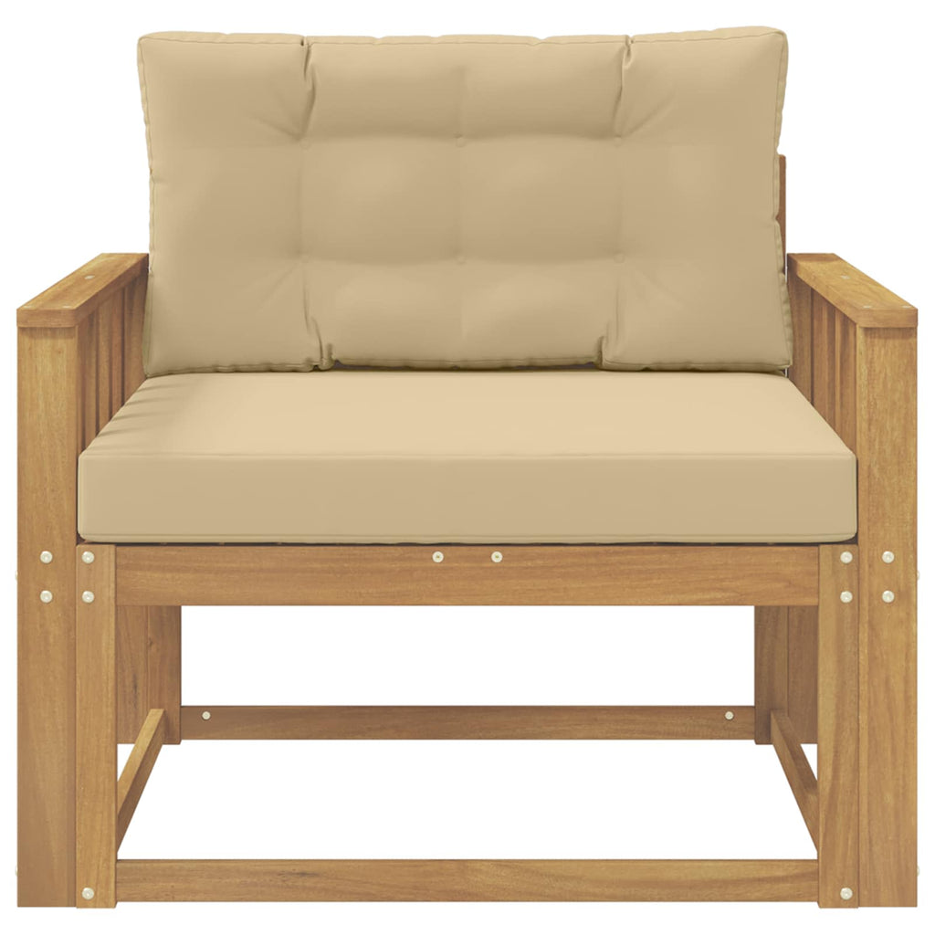 Outdoor Mittelsofa Polyester Weiß