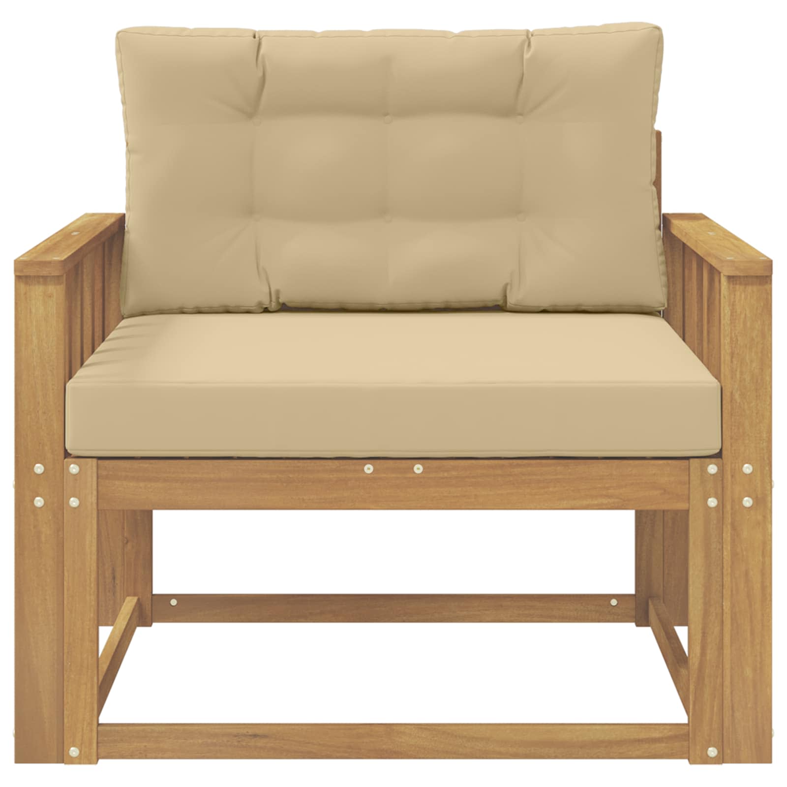 Outdoor Mittelsofa Polyester Weiß