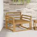 Outdoor Mittelsofa Massivholz Akazie Weiß