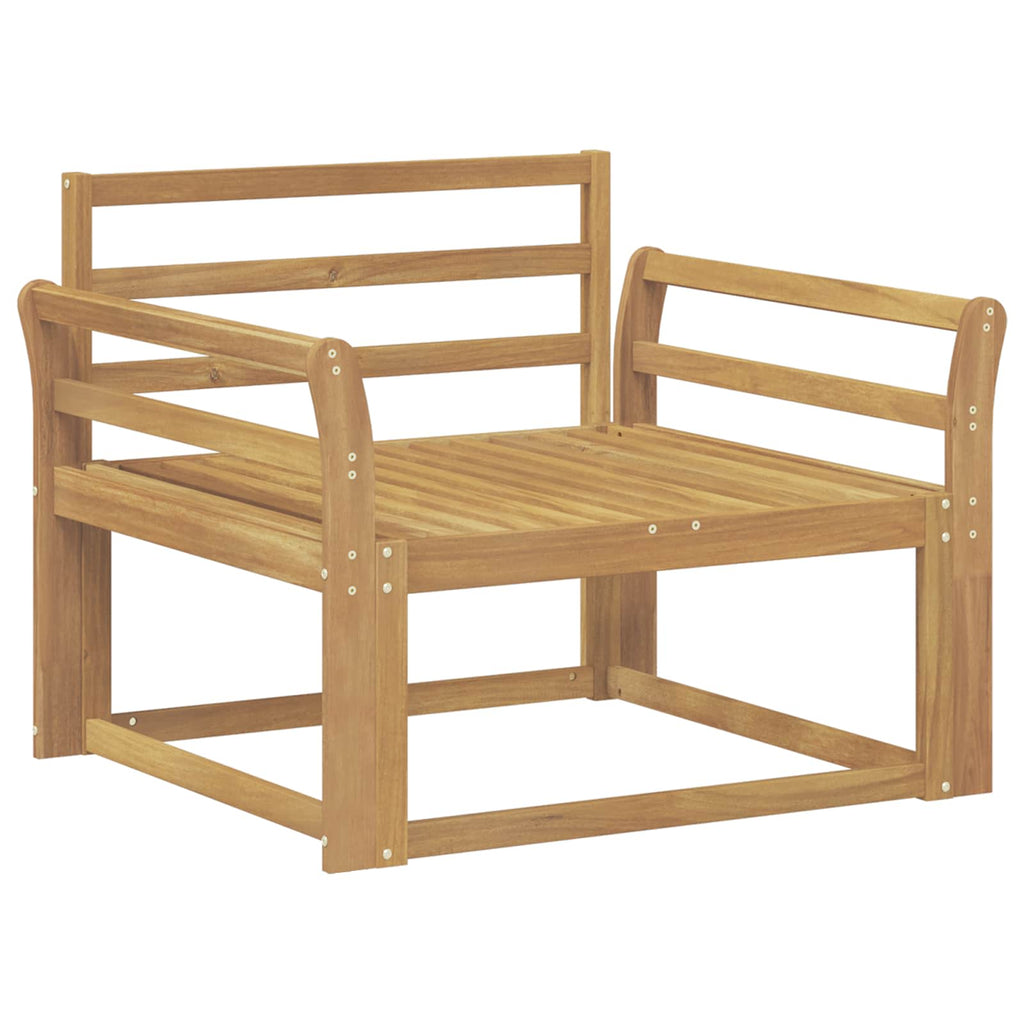 Outdoor Mittelsofa Massivholz Akazie Weiß