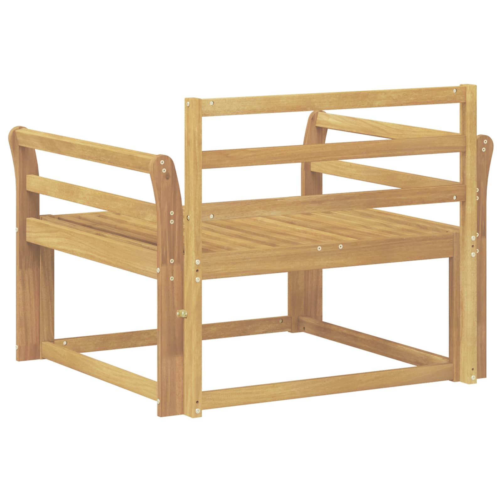 Outdoor Mittelsofa Massivholz Akazie Weiß