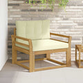 Outdoor Mittelsofa Polyester Weiß