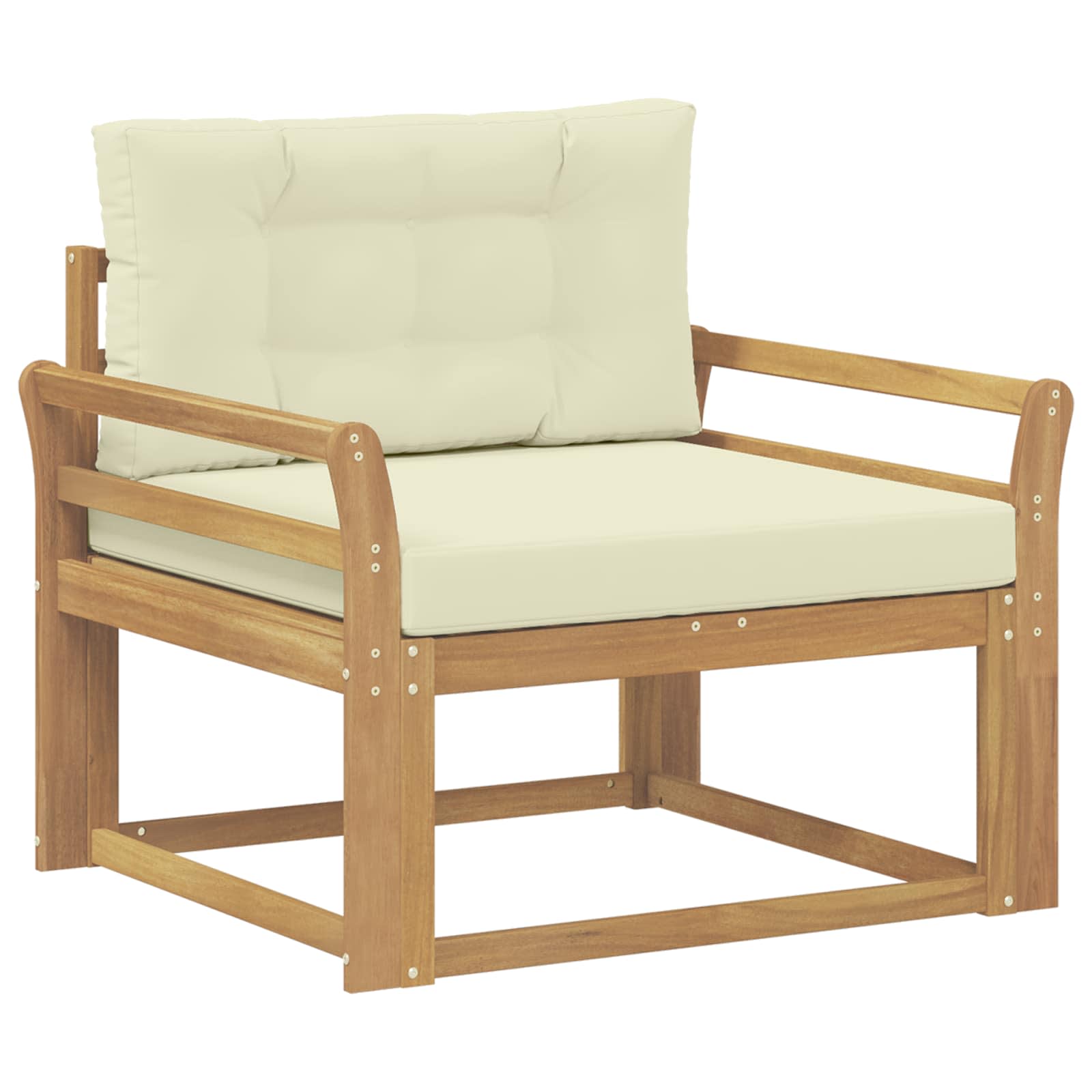 Outdoor Mittelsofa Polyester Weiß