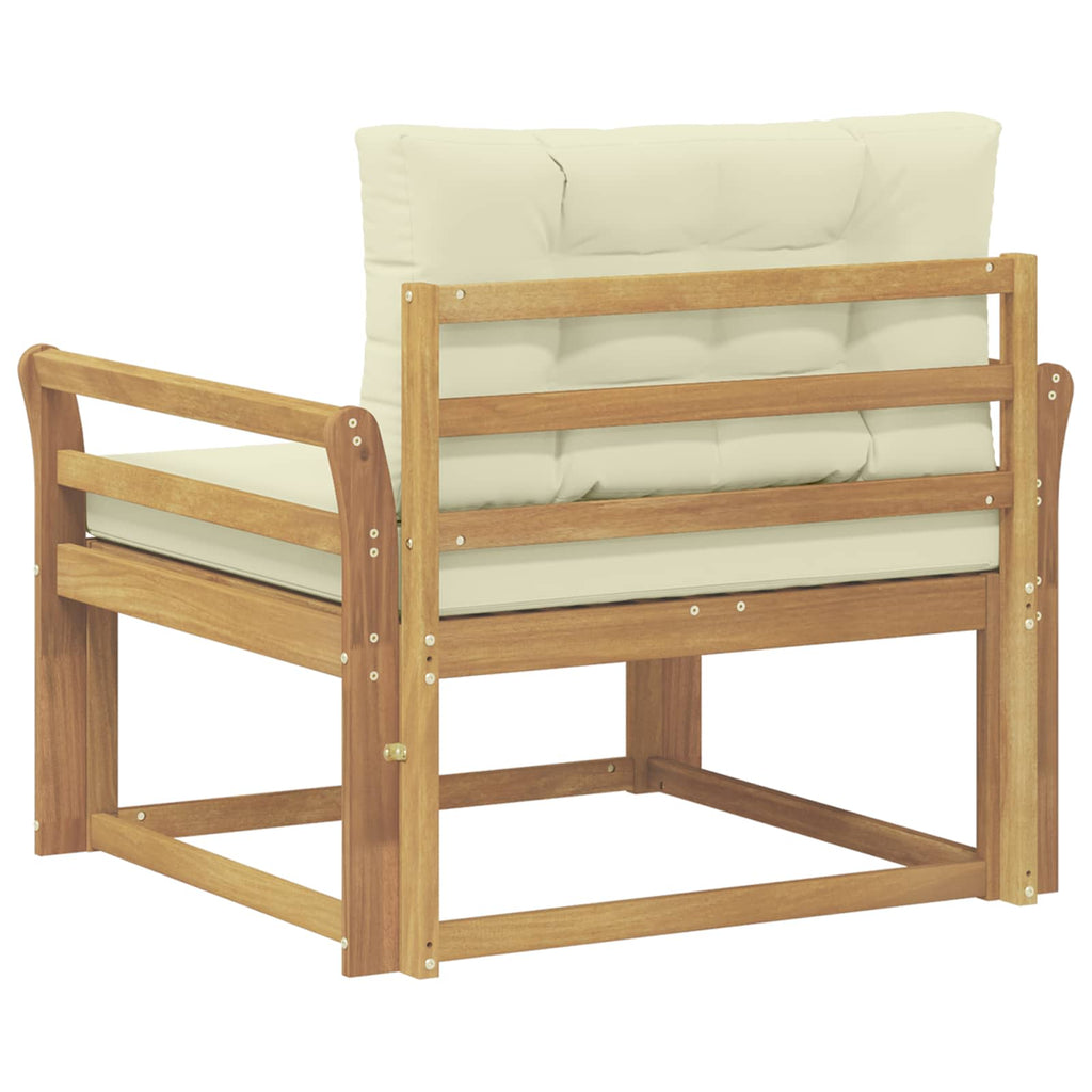 Outdoor Mittelsofa Polyester Weiß