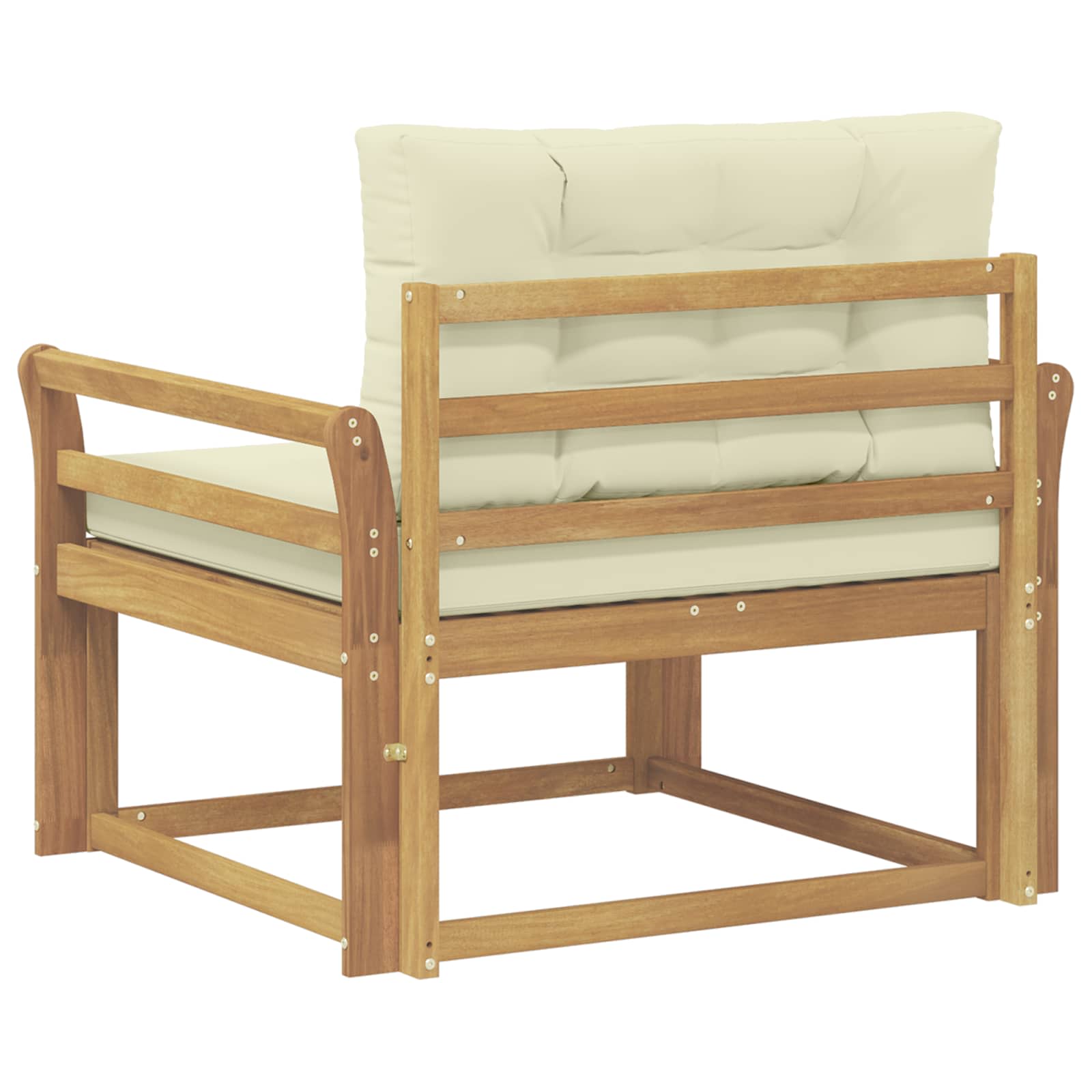 Outdoor Mittelsofa Polyester Weiß