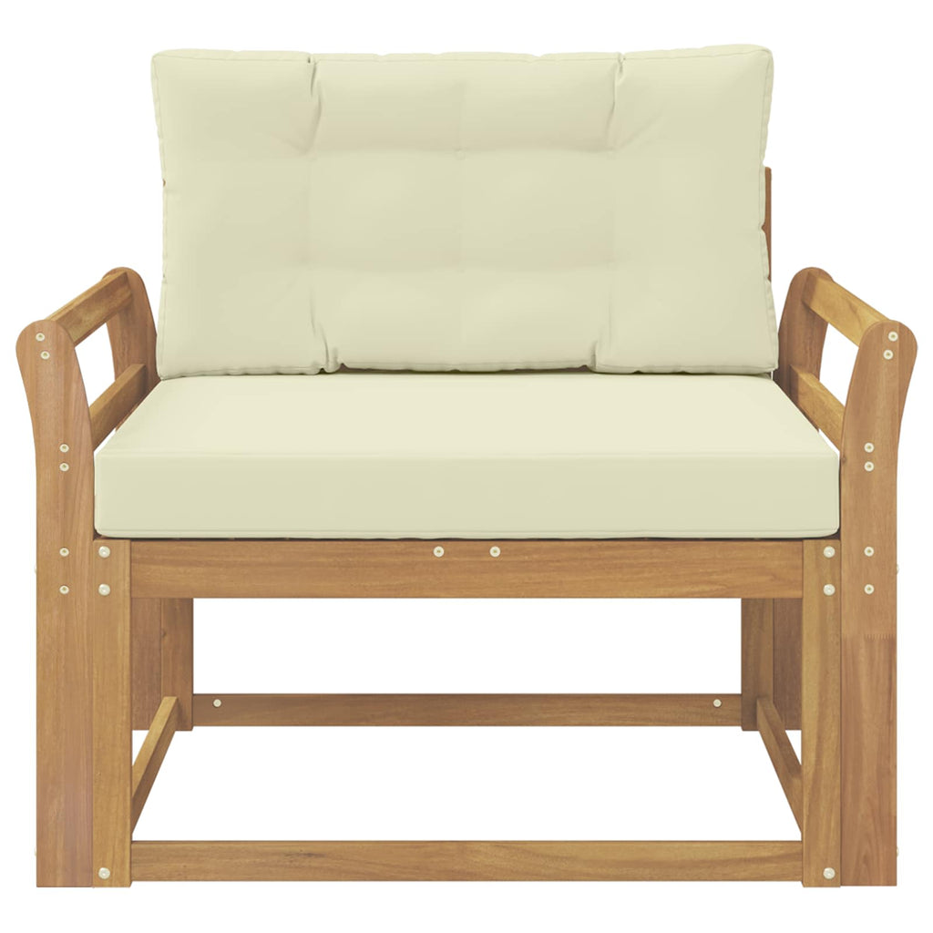 Outdoor Mittelsofa Polyester Weiß