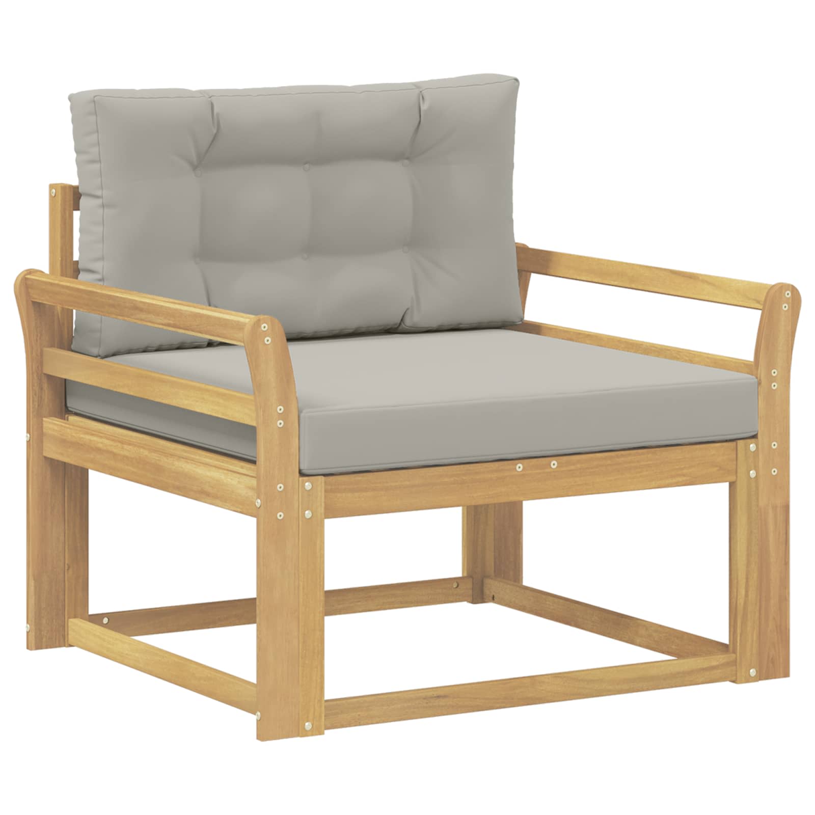 Outdoor Mittelsofa Polyester Weiß