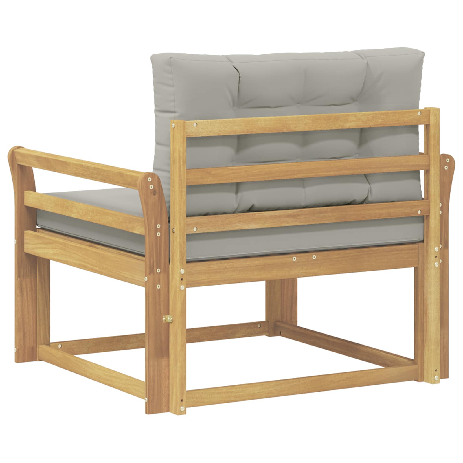 Outdoor Mittelsofa Polyester Weiß