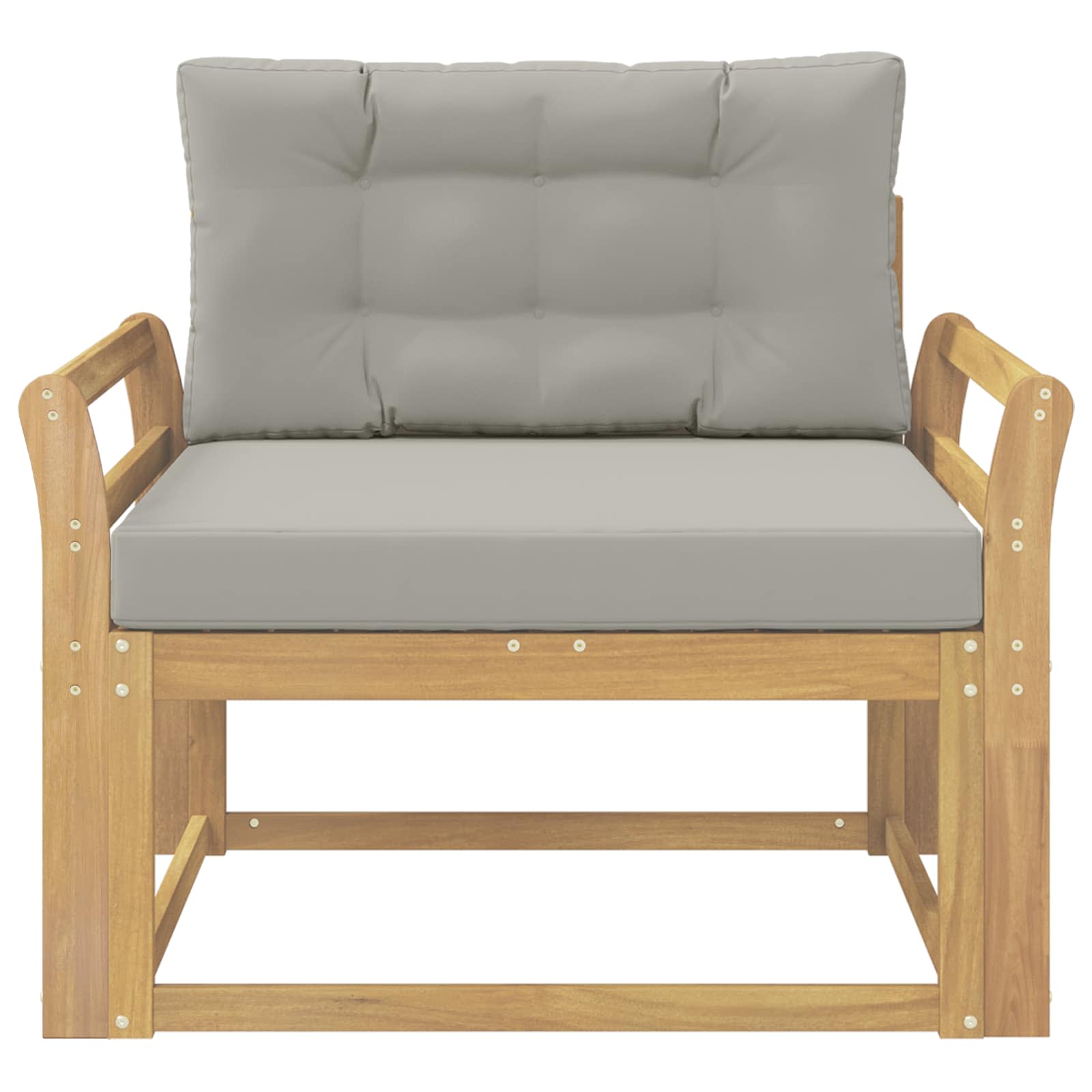 Outdoor Mittelsofa Polyester Weiß