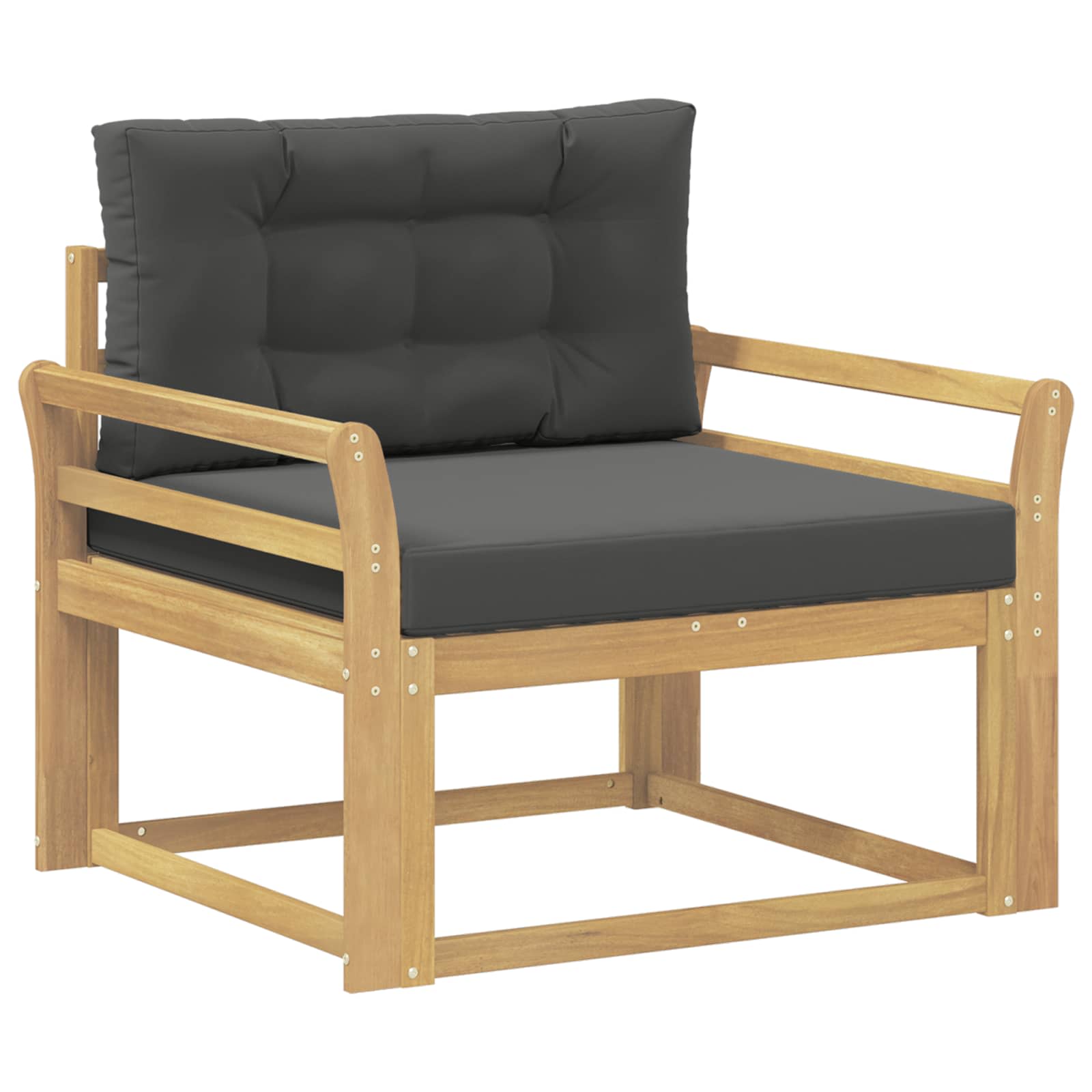 Outdoor Mittelsofa Polyester Weiß