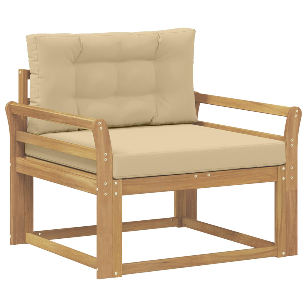 Outdoor Mittelsofa Polyester Weiß