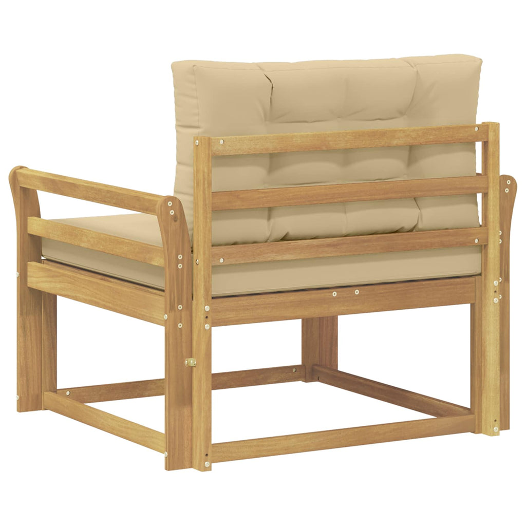 Outdoor Mittelsofa Polyester Weiß